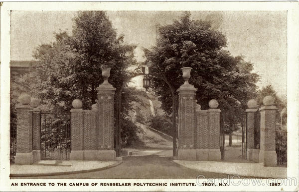 An Entrance To The Campus Of Rensselaer Polytechnic Institute