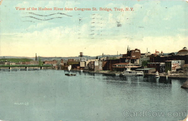 View Of The Hudson River From Congress St. Bridge