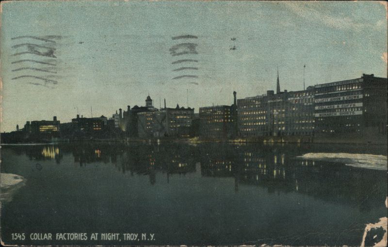 Collar Factories at Night, Troy NY