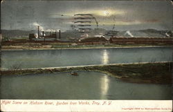 Night Scene on Hudson River, Burden Iron Works