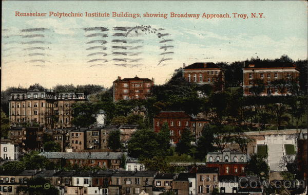 Rensselaer Polytechnic Institute Buildings, Showing Broadway Approach